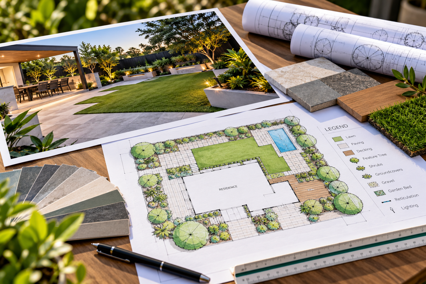 Landscape planning and outdoor garden design services in Perth
