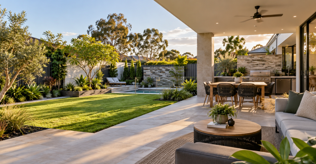 Established Bicton home with mature trees, green lawn and landscaped entrance