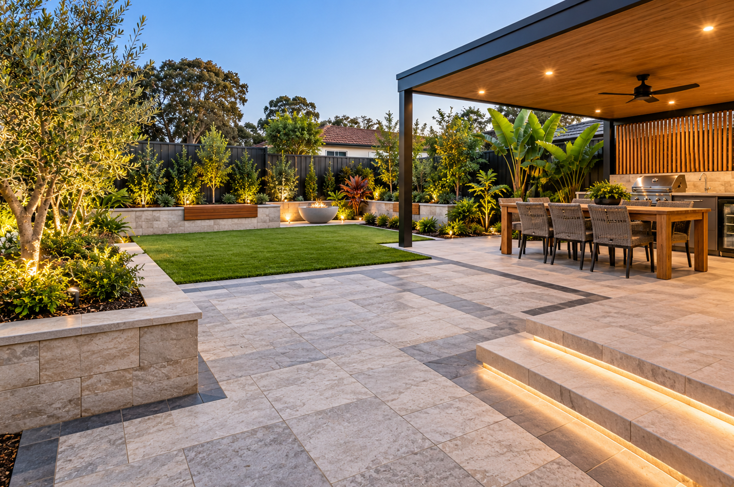 Paving and hardscaping for patios and outdoor areas in Bicton