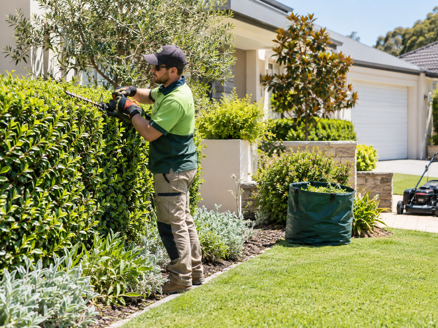 Regular garden maintenance and hedge care for a Como home